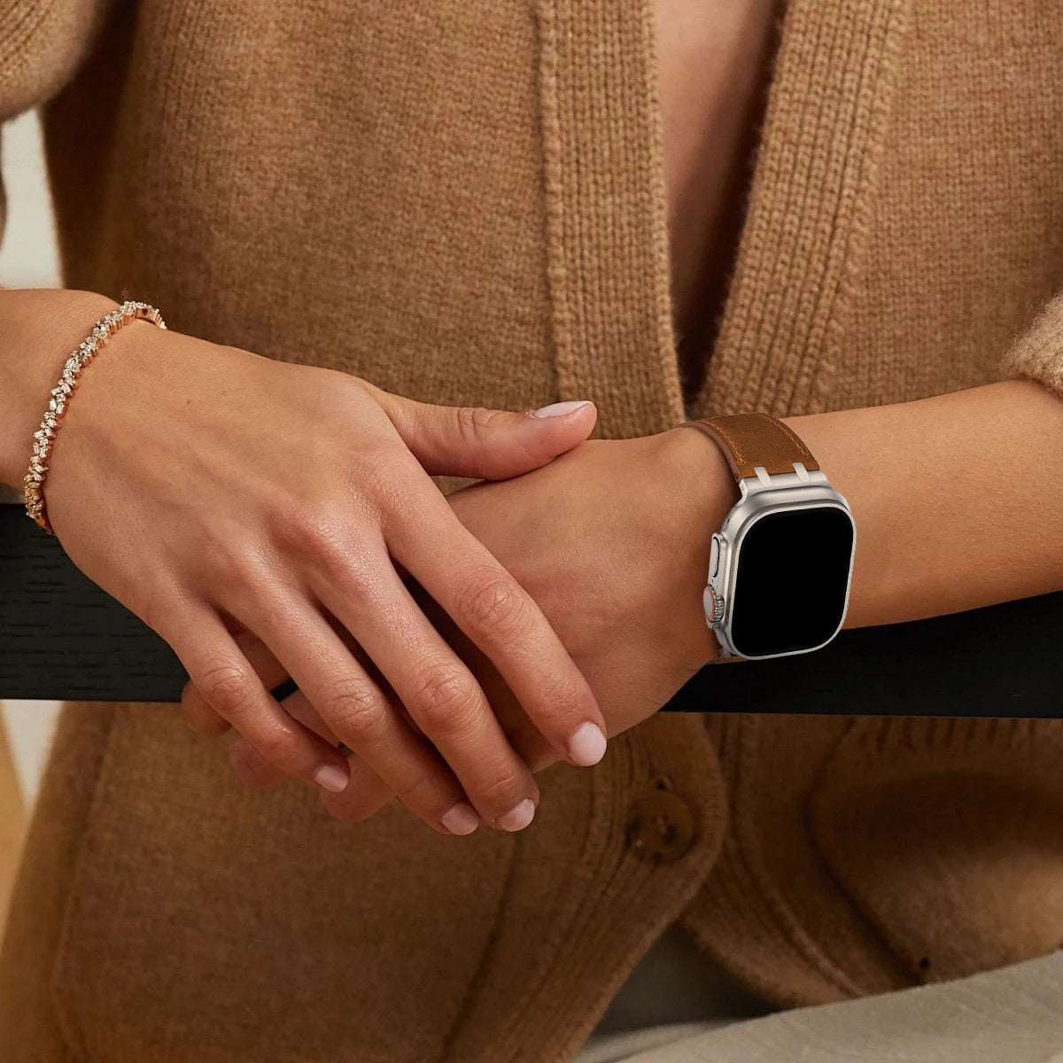 Cowhide Leather Band for Apple Watch