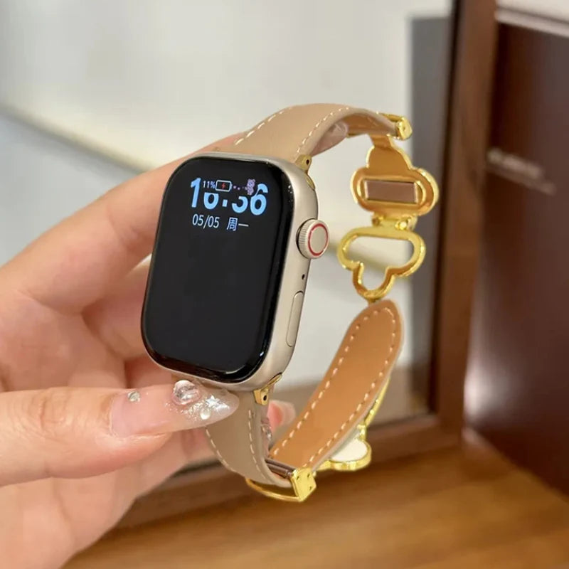 Clover Magnetic Leather Strap for Apple Watch