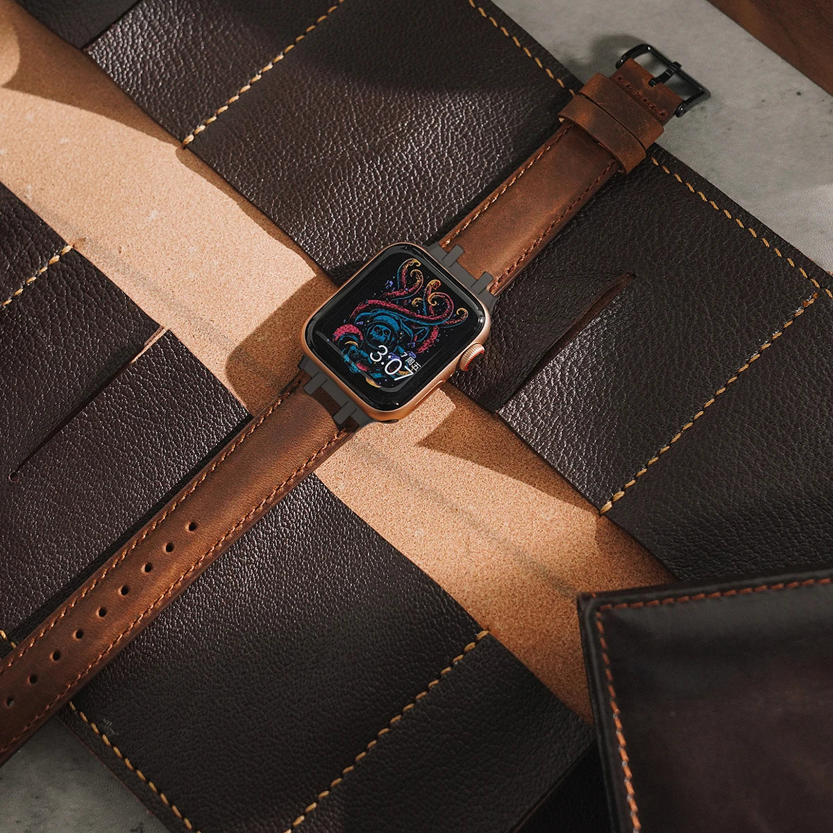 Cowhide Leather Band for Apple Watch