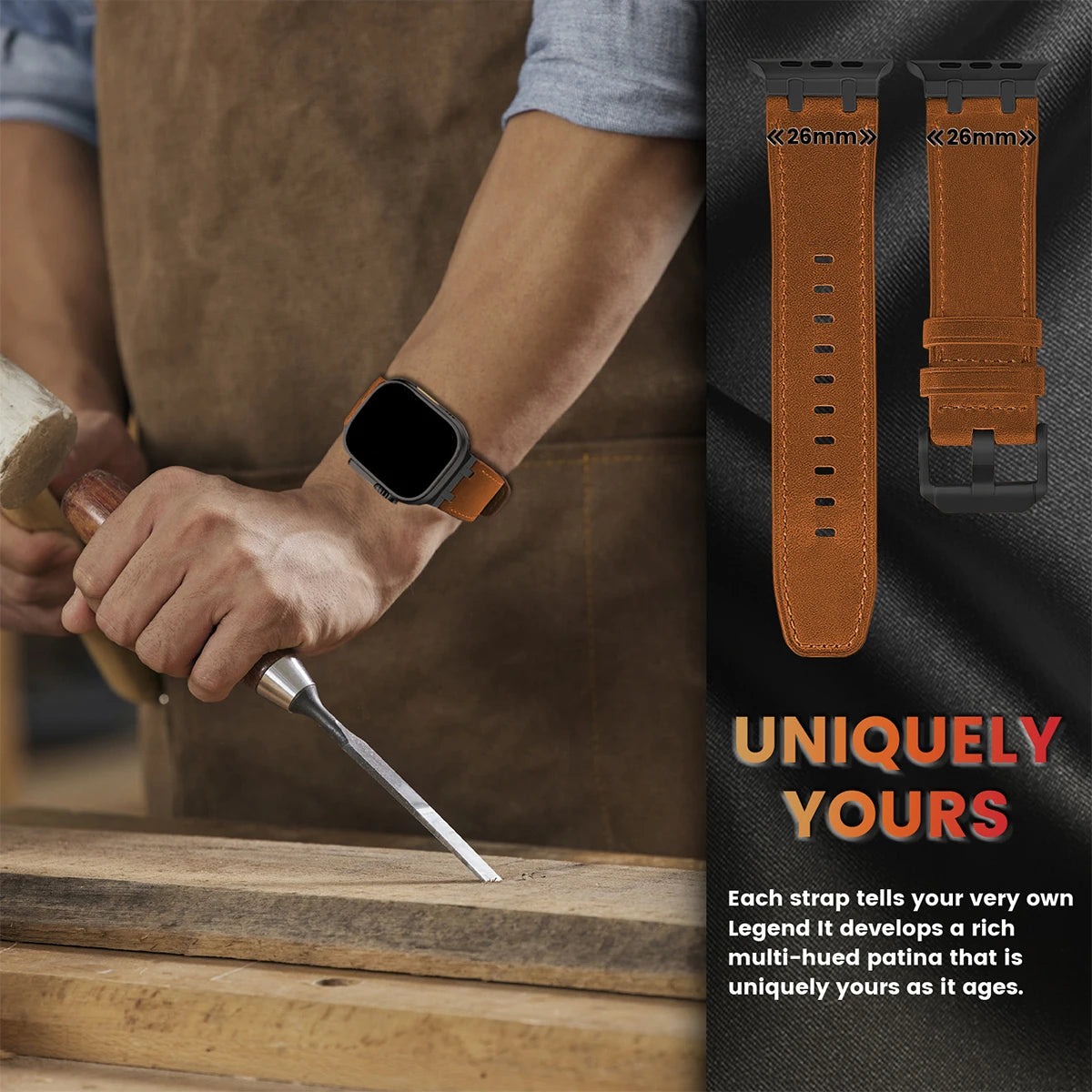 Cowhide Leather Band for Apple Watch