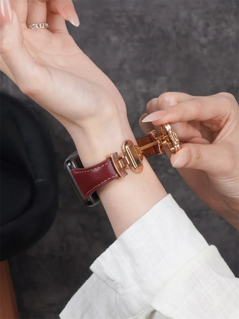 Clover Magnetic Leather Strap for Apple Watch