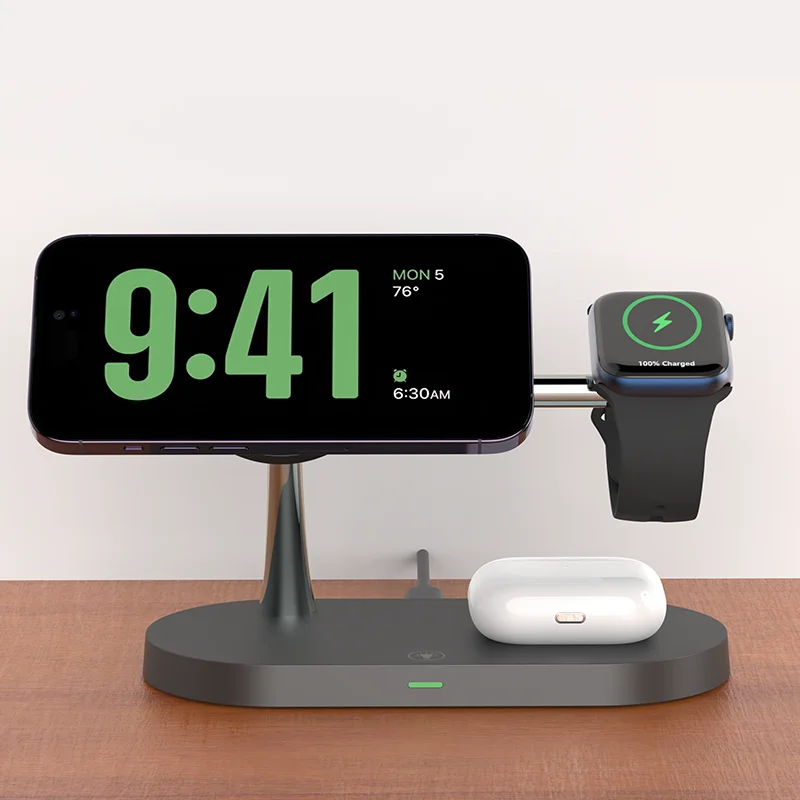 3 in 1 Wireless Magnetic Charger Stand For iPhone and Apple Watch