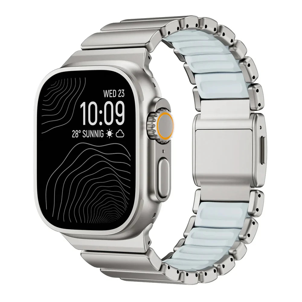 Titanium Silicone Magnetic Strap for Apple Watch