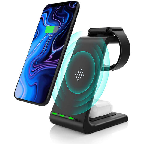 3 in 1 Strapology Wireless Charger Dock for Iphone - Apple Watch & AirPods