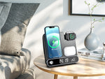 3 in 1 Wireless Charger with Alarm Clock For IPhone - Apple Watch & Airpods Pro