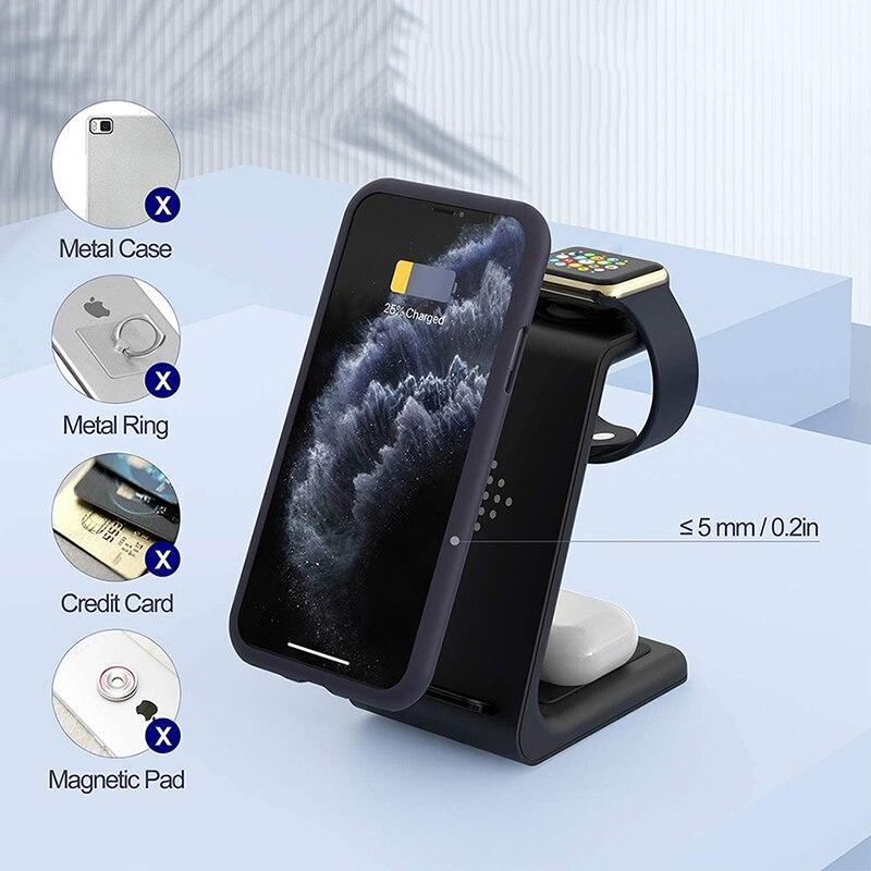 3 in 1 Strapology Wireless Charger Dock for Iphone - Apple Watch & AirPods