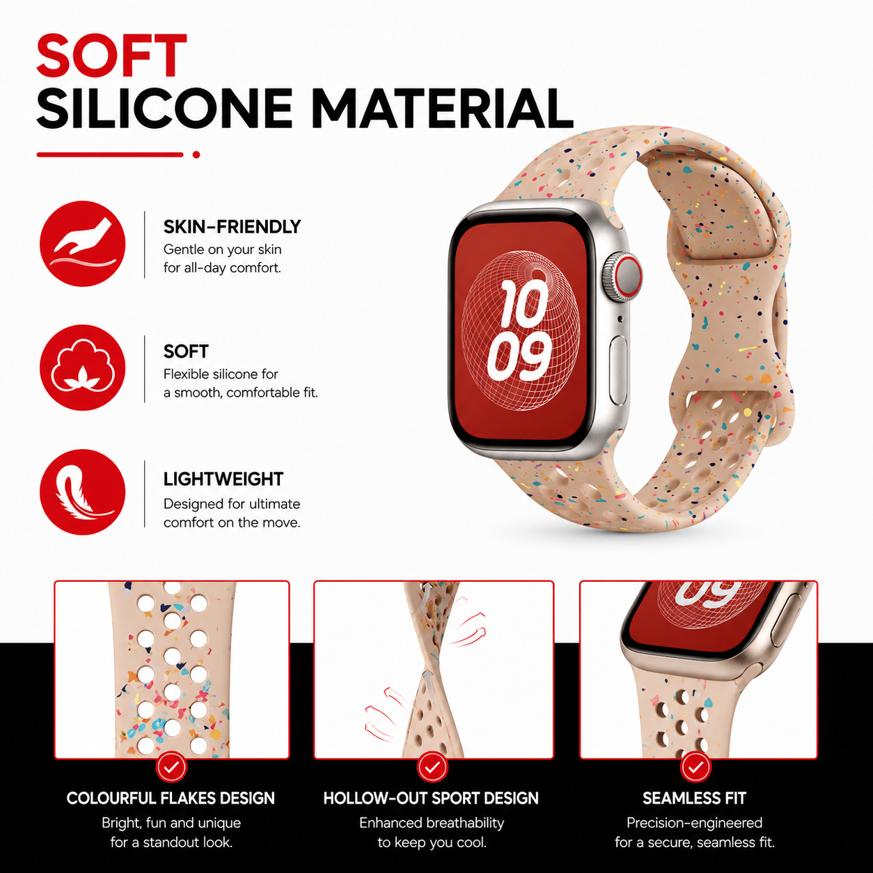 Summer Silicone Strap For Apple Watch