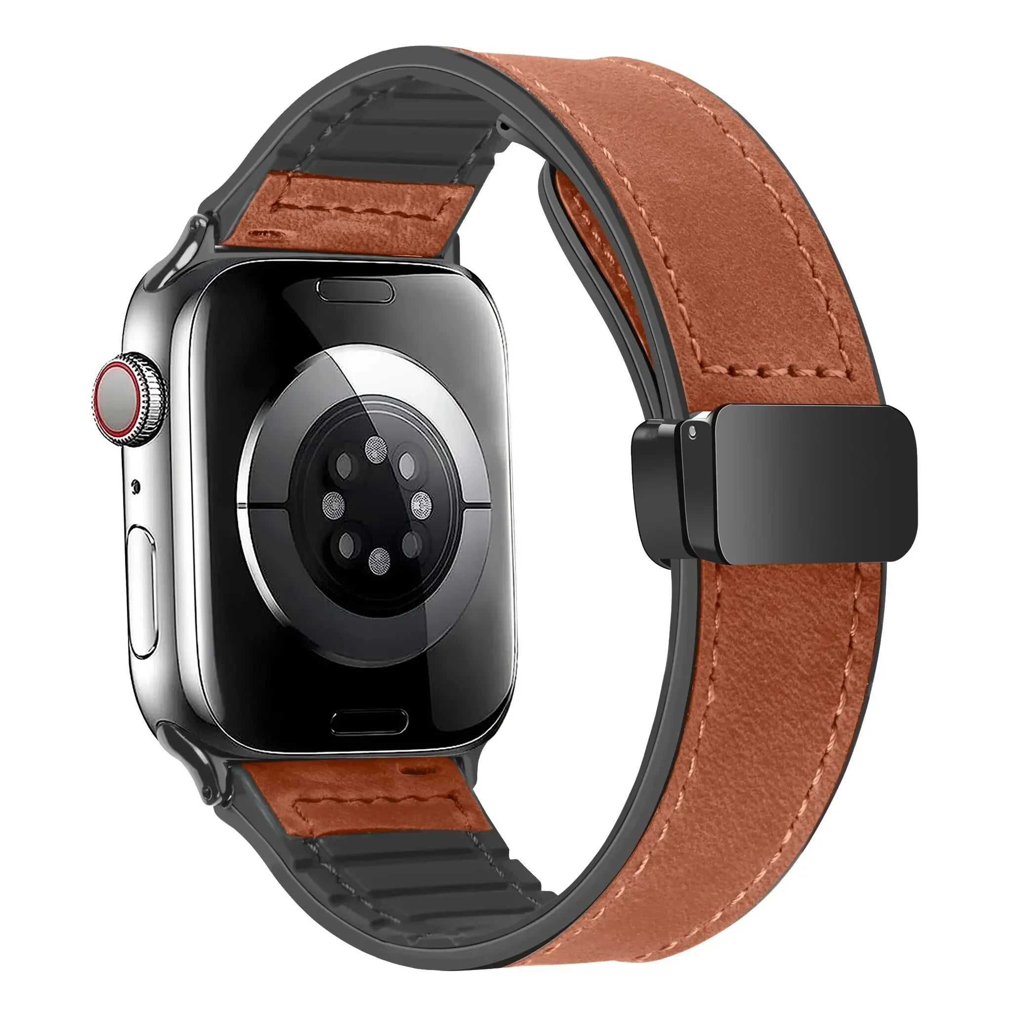 Leather and Silicone Strap For Apple Watch