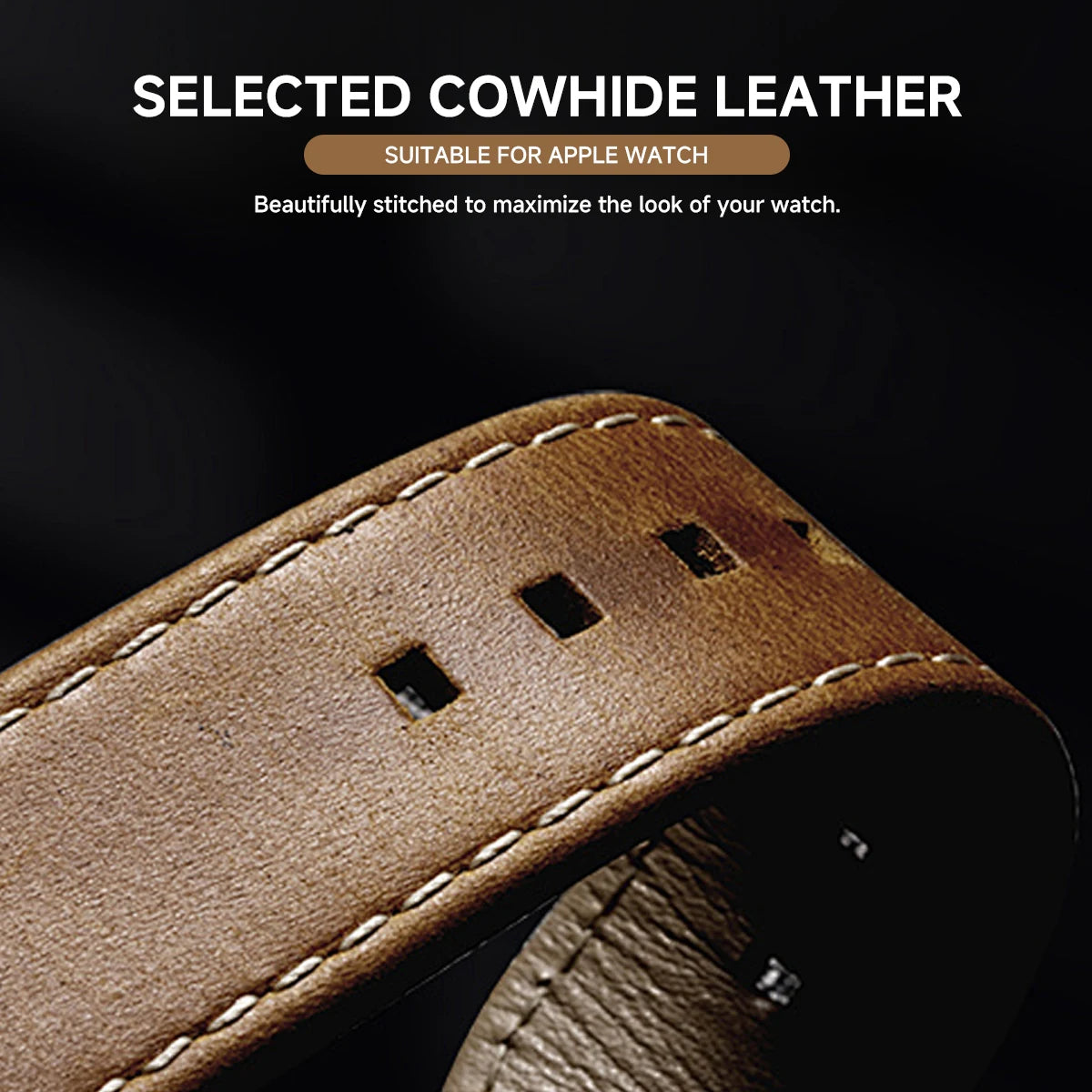 Cowhide Leather Band for Apple Watch