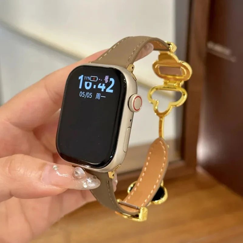 Clover Magnetic Leather Strap for Apple Watch
