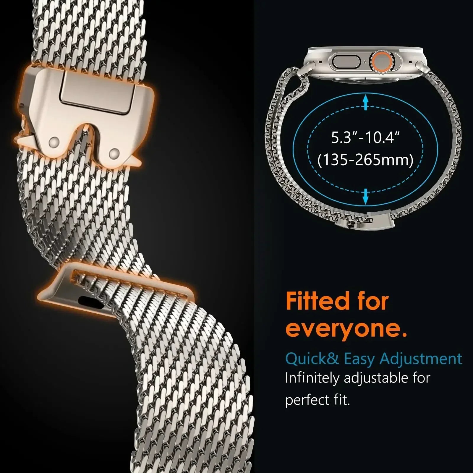 Ultimate Titanium Milanese Loop Strap for Apple Watch