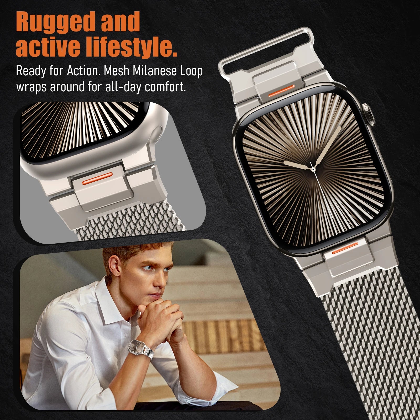 Ultra Classic Milanese Loop Strap for Apple Watch