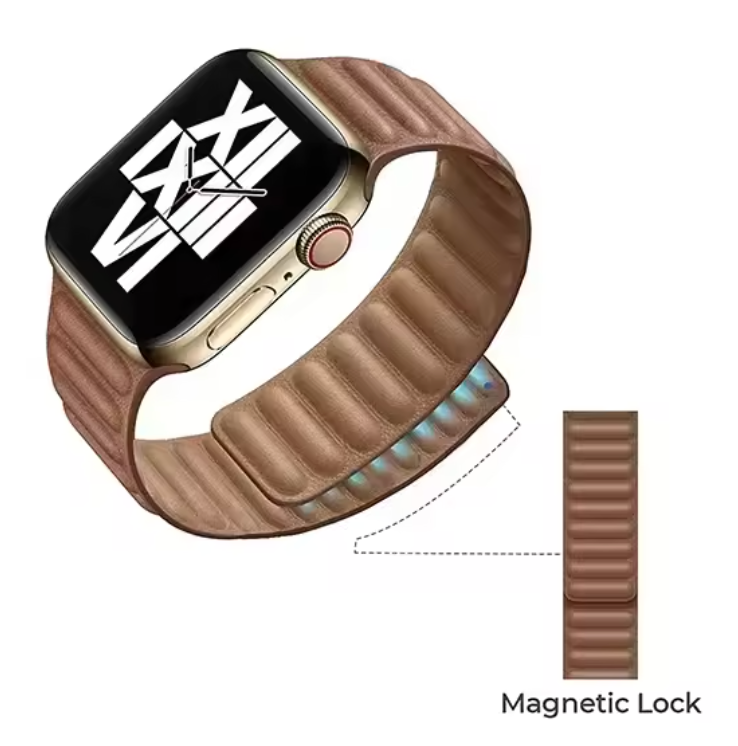 Leather Link Magnetic Strap for Apple Watch