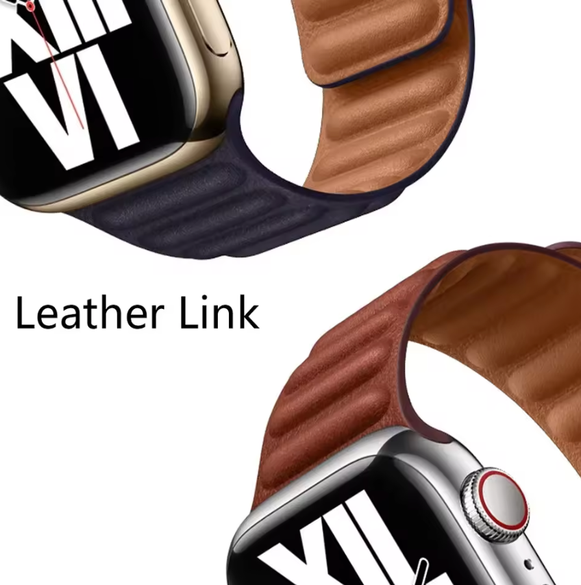 Leather Link Magnetic Strap for Apple Watch