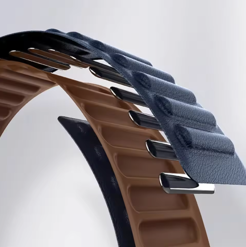 Leather Link Magnetic Strap for Apple Watch