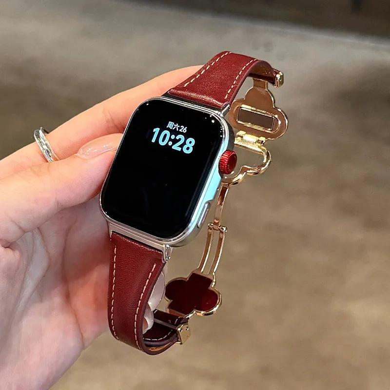 Clover Magnetic Leather Strap for Apple Watch