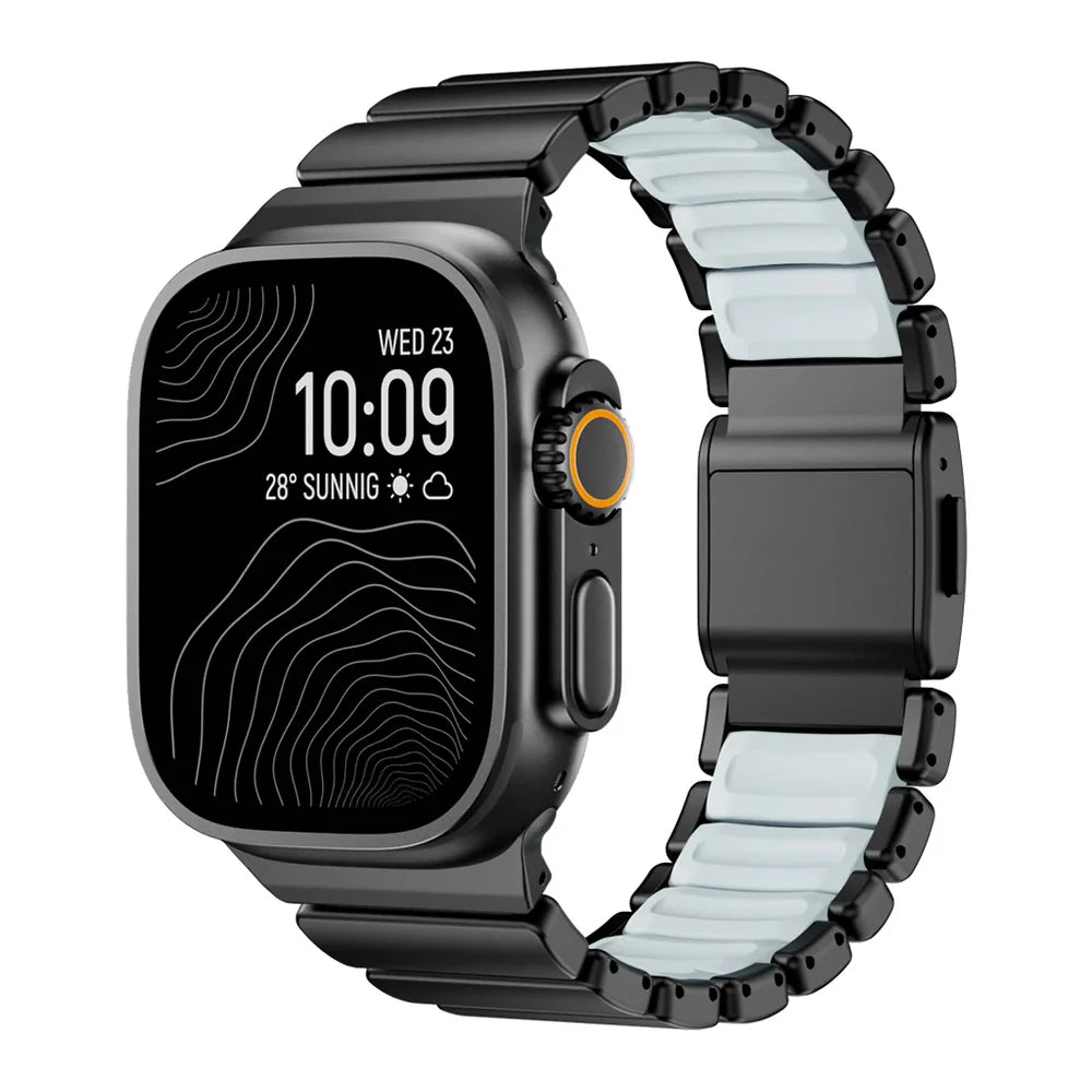 Titanium Silicone Magnetic Strap for Apple Watch