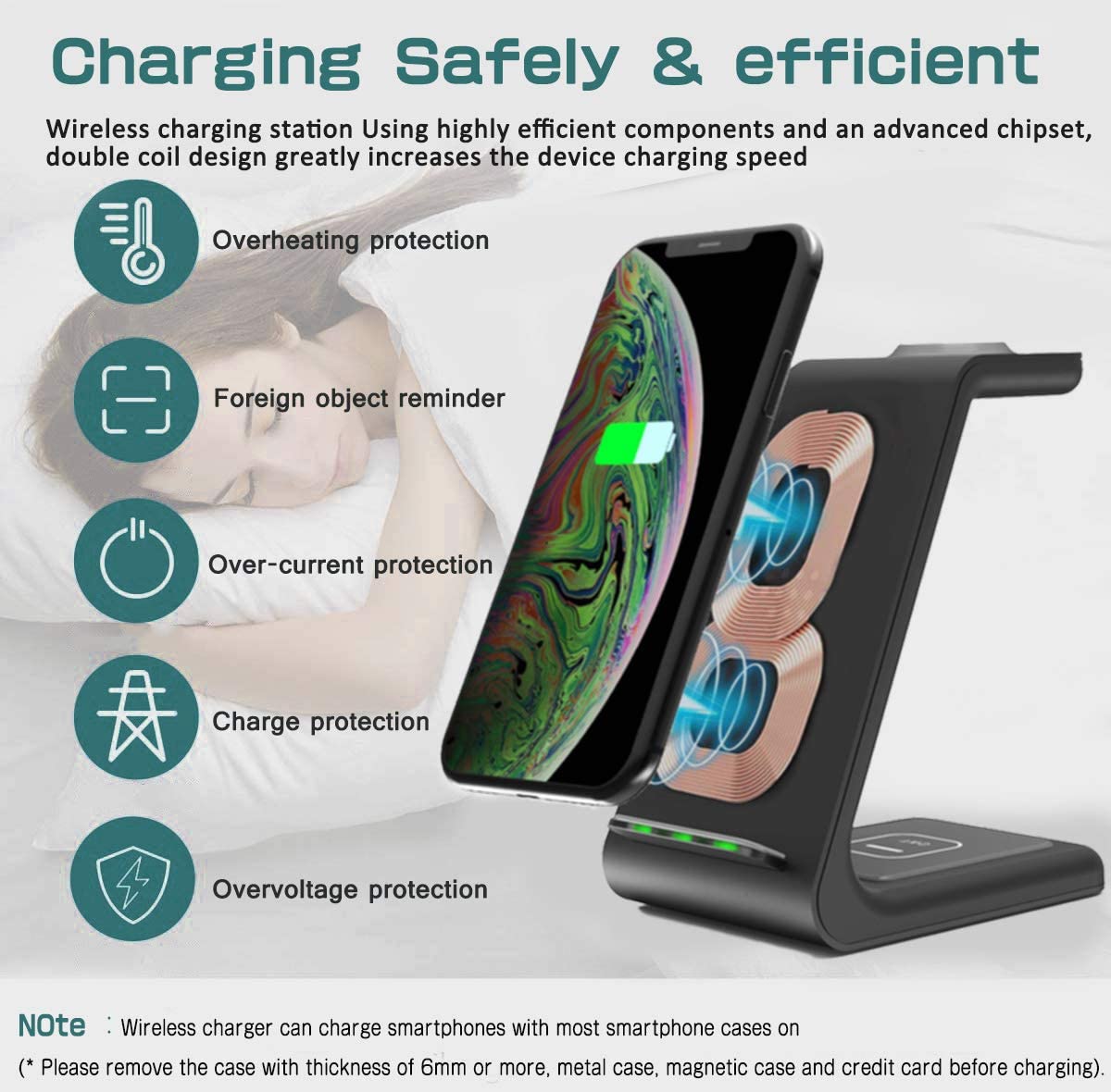 3 in 1 Strapology Wireless Charger Dock for Iphone - Apple Watch & AirPods
