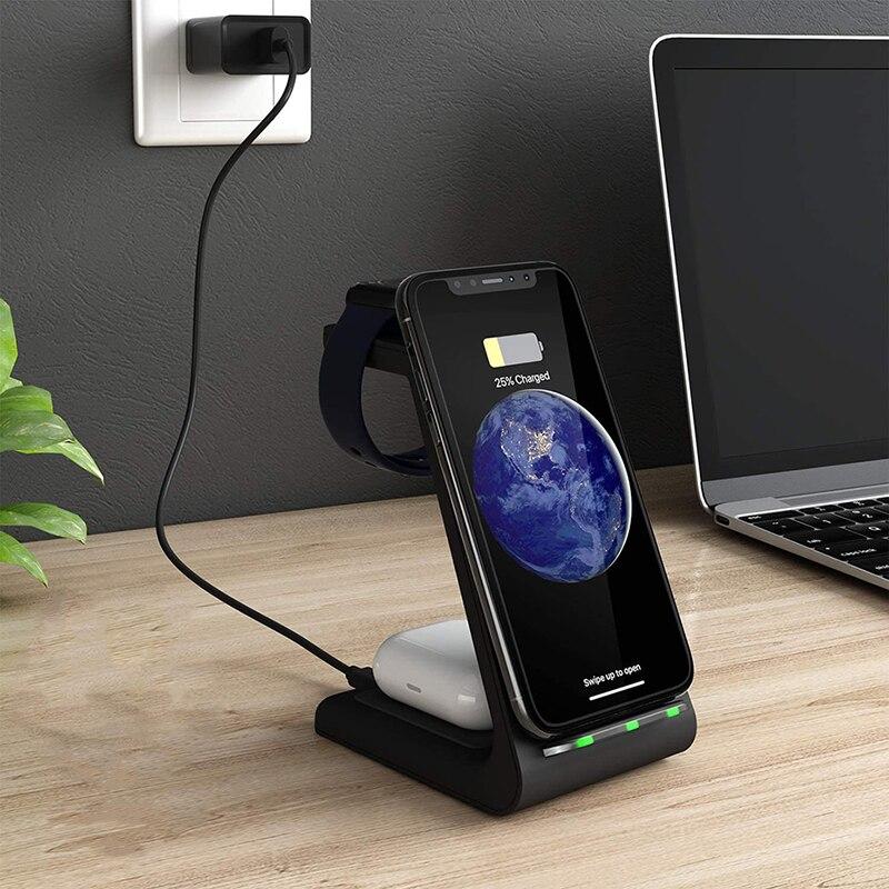 3 in 1 Strapology Wireless Charger Dock for Iphone - Apple Watch & AirPods